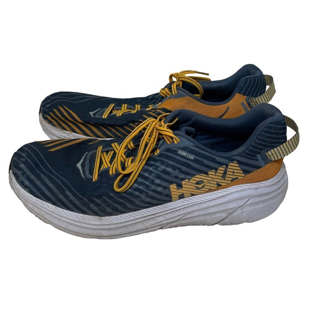 Hoka Blue & Gold High Support Athletic Training Shoes